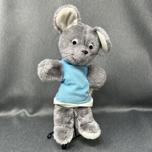 Vintage 1981 Hosung NY Cartoon Mouse Puppet Animal 12 Inch Plush Toy HTF
